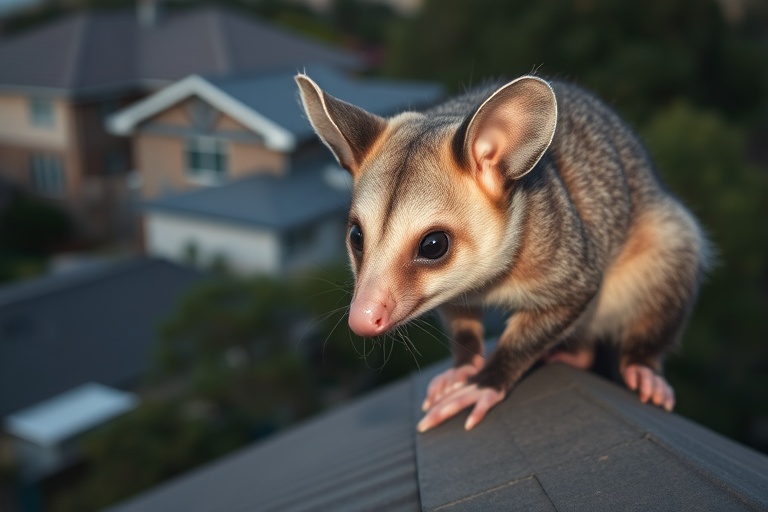 Possum in Sunday creek residential area